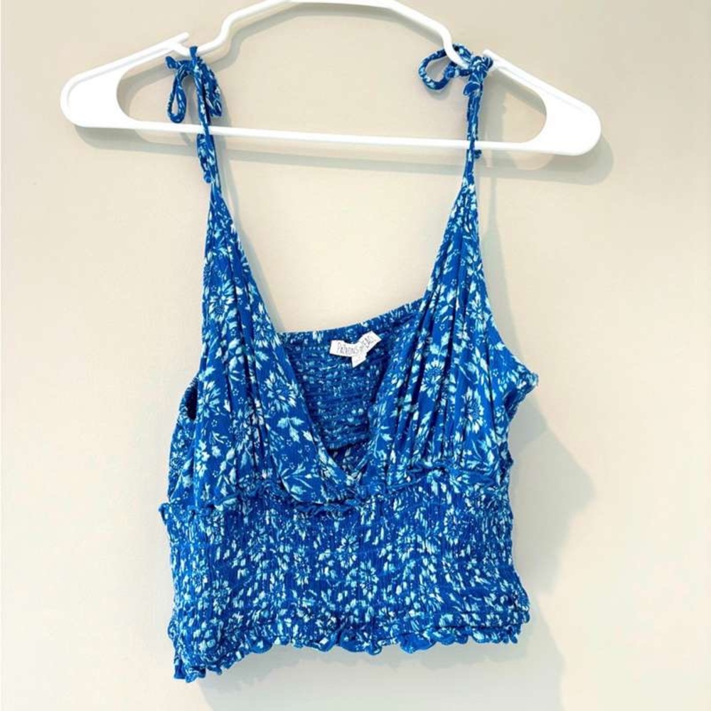Blue Floral Women's Top
